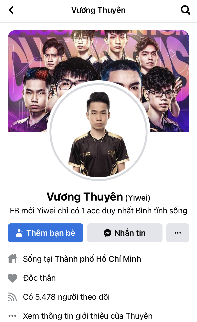 Yiwei ngơ ngác khi tài khoản Facebook bay hơi hậu vô địch ĐTDV